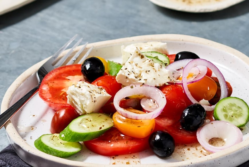 Rainbow Greek Salad