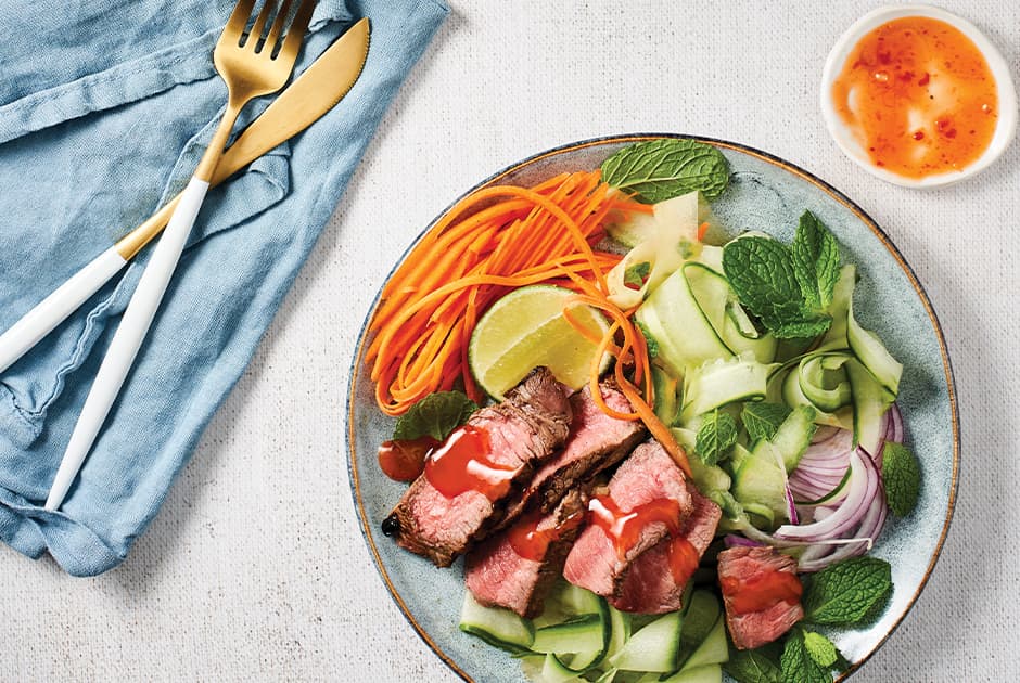 Sweet Thai Chilli Beef with a Seasonal Salad
