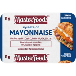 MasterFoods Portion Control Squeeze-On Mayonnaise 100x11g image