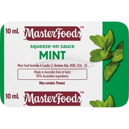 MasterFoods Portion Control Squeeze-On Mint Sauce 100x10ml image