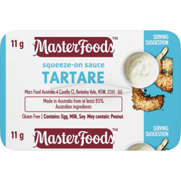 MasterFoods Portion Control Squeeze On Tartare Sauce 100x11g image