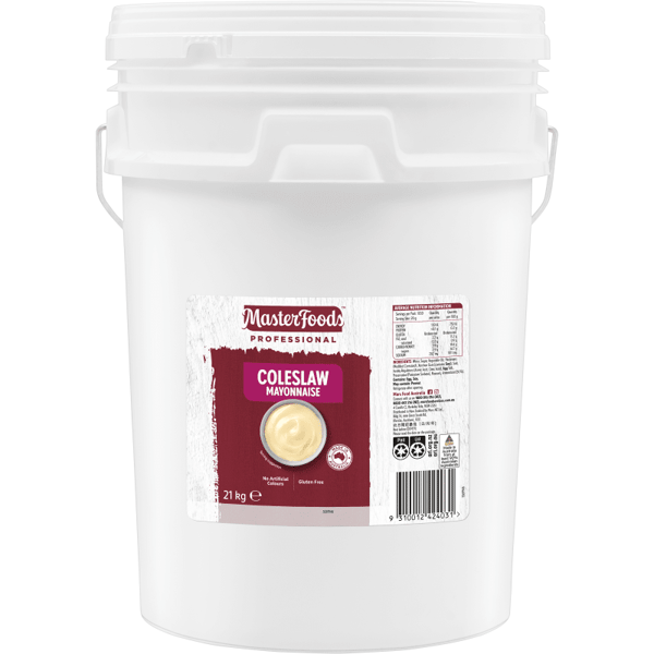 MasterFoods Professional Gluten Free Coleslaw Mayonnaise 21 kg