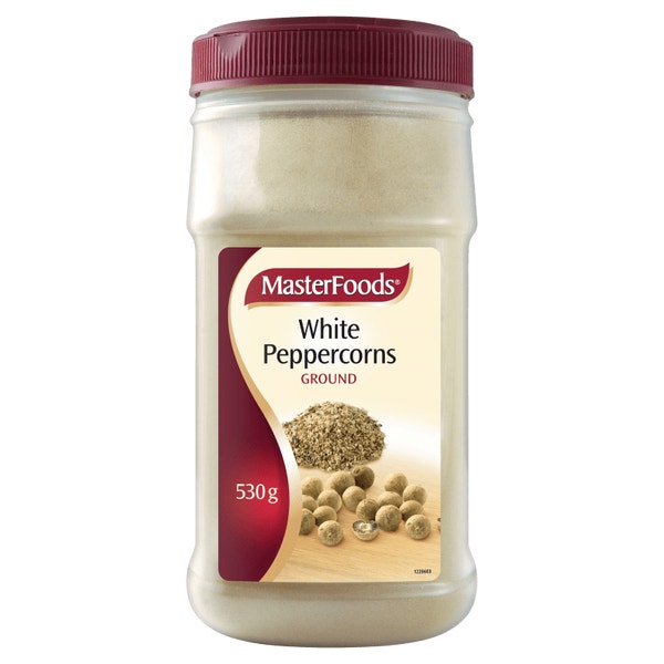 MasterFoods White Peppercorns Ground 530g Mars Foodservices