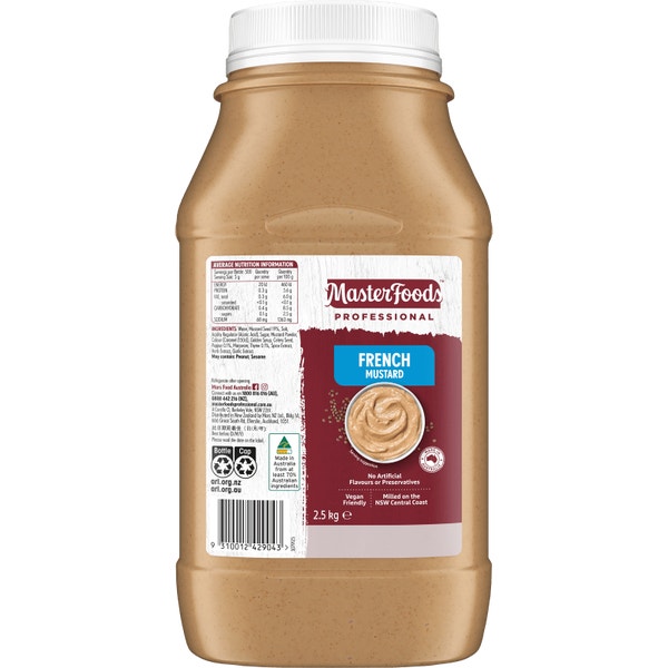 MasterFoods Professional French Mustard 2.5kg Mars Foodservices