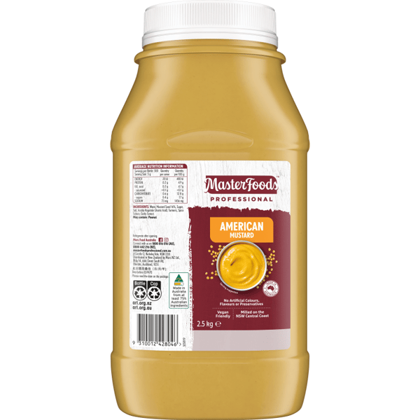 MasterFoods Professional American Mustard 2.5kg