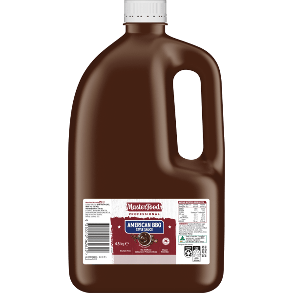 MasterFoods Professional Gluten Free American BBQ Style Sauce 4.5kg 
