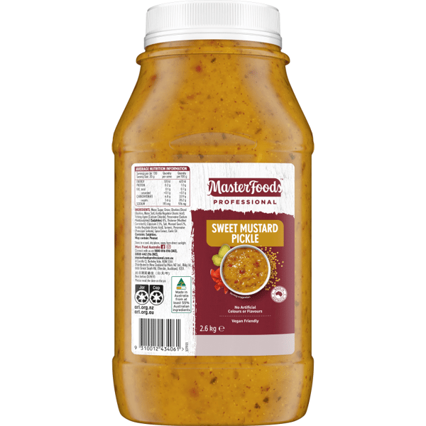 MasterFoods Professional Sweet Mustard Pickle Relish 2.6kg