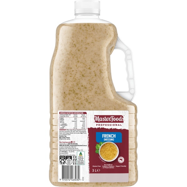 MasterFoods Professional Gluten Free French Dressing 3L Mars Foodservices