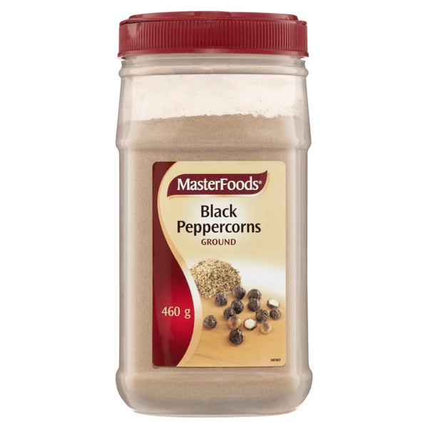 MasterFoods Black Peppercorns Ground 460g Mars Foodservices