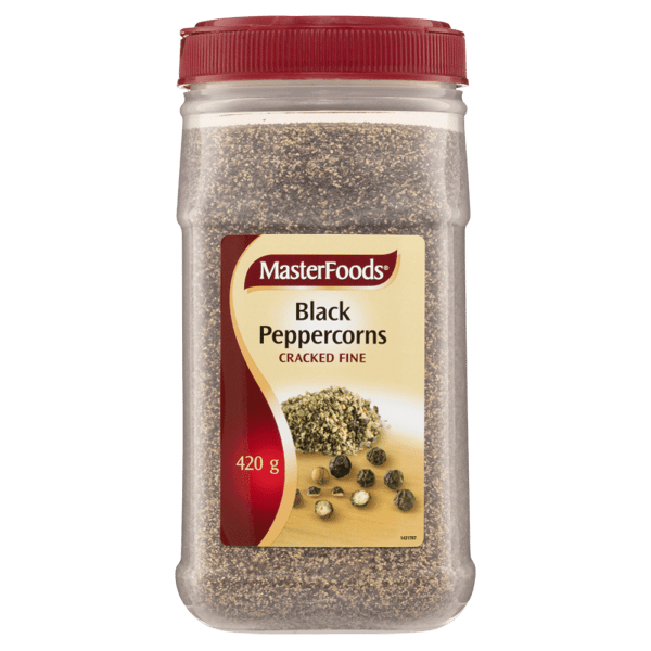 MasterFoods Black Peppercorns Cracked Fine  420g
