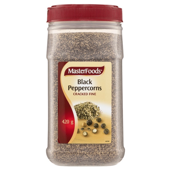 MasterFoods Black Peppercorns Cracked Fine 420g Mars Foodservices
