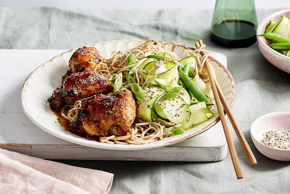 Sticky Baked Chicken Noodles