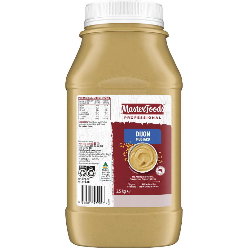 MasterFoods Professional Dijon Mustard 2.5 kg Mars Foodservices