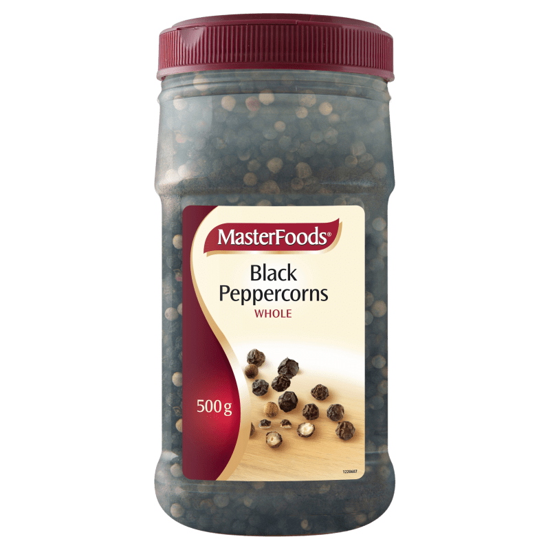 MasterFoods Black Peppercorns Whole 500g Mars Foodservices