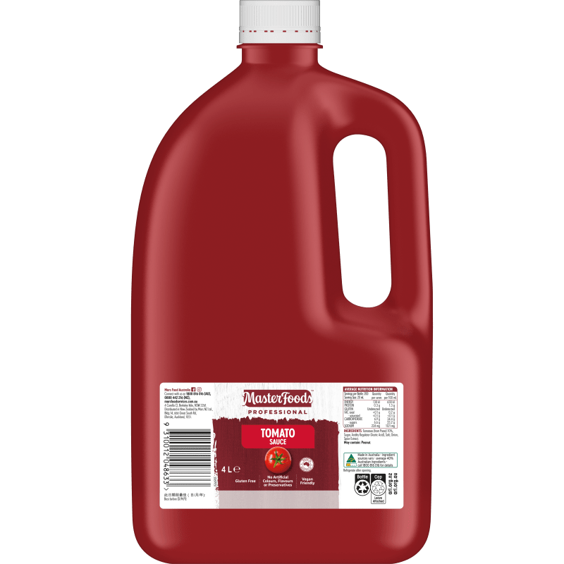 Try Our Gluten Free Tomato Sauce 4L MasterFoods™